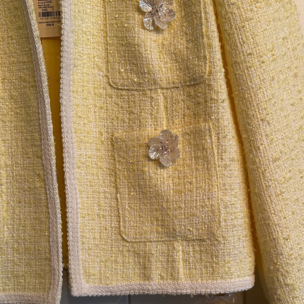 Elegant Yellow Lilly Pulitzer boucle Jacket - Picture 5 of 7
